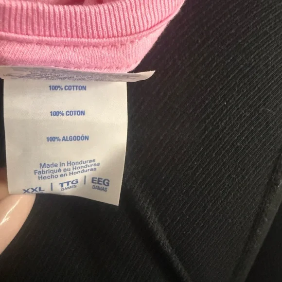 Pink Merry & Bright Christmas vintage Graphic Tee Womens Holiday Cute Casual Top - Picture 3 of 3